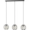 EGLO Waverton Hanglamp - E27 - 92 cm - Zwart/Wit - Textiel