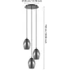 EGLO Estanys Hanglamp - Ø45 cm - E27 - Rookglas - Grijs/Zwart