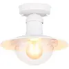 Globo Plafonnier blanc Lampe d'extérieur Lampe de balcon Plafonnier d'extérieur, métal, 1x douille E27, DxH 23,6x21,5 cm