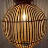 Globo Suspension bambou nature, D:300, H:1500, excl. 1xE27 60W 230V
