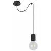 Globo Plafonnier suspension lampe éclairage métal-noir alu salon 1 flamme