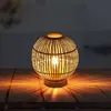 Globo Lampe à poser bambou nature, Interrupteur, D:300, H:335, excl. 1xE27 60W 230V