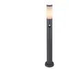 Globo Buitenlamp met bewegingssensor antraciet | RVS | 12,7 x 12,7 x 80 cm | Buitenlamp met sensor
