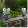 Globo - Lampe solaire grenouille grise figure solaire grenouille lampe...