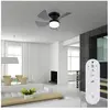 Globo - Ventilateur de plafond led Télécommande Lampe lumière du jour Ventilateur gris Minuterie cct, 10W 750lm blanc chaud-blanc froid, d 40,6 cm