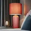GLOBO LIGHTING Lampe de table lampe de chevet lampe de salon en verre rouge H 50 cm