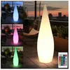 Globo Lampadaire extérieur lumineux rgb led dimmable patio lamp garden avec télécommande, plastique blanc, gradateur changeur de couleur, h 120 cm
