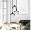 Globo Suspension lampe en bois 3 flammes abat-jour en verre suspension...