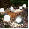 Globo Lampes solaires lampes de décoration de jardin aspect pierre pour jardin extérieur boule de décoration de terrasse à led solaire, plastique blanc