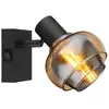Globo Applique murale en verre Spot orientable Spot mural salon noir d...