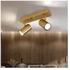 Globo Plafonnier spot plafonnier métal doré rotatif orientable 2 flammes