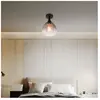 Globo Plafonnier plafonnier lampe de couloir lampe de salon en verre fumé noir h 27,5 cm