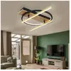 GLOBO LIGHTING Plafonnier bois Lampe design laiton noir Plafonnier moderne orientable, aluminium métal, led 32W 1300Lm blanc chaud, LxLxH 44x9x40 cm 3000K