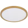 GLOBO LIGHTING Plafonnier salle de bain Plafonnier salon salle à manger, plastique laiton blanc, rétro-éclairage IP44 fonction mémoire dimmable, 18W 1600Lm 3000K