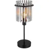 Globo - Lampe de table, lampe d'appoint, lampe de chambre, lampe de chevet, lampe de table, lampe de salon, métal noir, tiges de verre fumé, 1x E14,