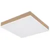 Globo Plafonnier plafonnier lampe de salon lampe led aluminium aspect bois 30x30 cm