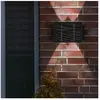Globo - Lampe solaire noire lumière extérieure balcon applique murale ...