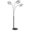 GLOBO LIGHTING Lampadaire de salon orientable noir tactile variateur LED H 190 cm