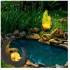 Globo - Lampe solaire led flamme lumière extérieure jardin lampe solai...