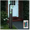 Globo Lampes de chemin d'accès extérieur lampe d'extérieur en acier inoxydable lampadaire lampe de jardin noir, cuivre fumé, télécommande dimmable, 3x led