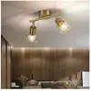 Globo Plafonnier spot rétro orientable 2 spots lampe de salon grille o...