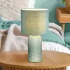 GLOBO LIGHTING Lampe de table lampe de chevet lampe de salon en verre vert pâle H 50cm