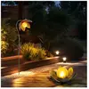 Globo - Décoration solaire led fleur de lotus piquet lampe de jardin l...