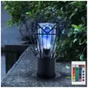 Globo - Lampadaire d'extérieur sur pied de jardin noir, lampadaire d'e...