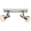 Globo Plafonnier Luminaire Spots Mobile Métal Nickel Blanc Mat Salon Lit