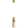 Globo Suspension, laiton mat, verre ambré, H 152,5 cm ANNIKA