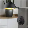 Globo Applique pivotante, lampe de chevet, or noir, applique murale mo...