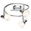 GLOBO LIGHTING Plafonnier led luminaire métal chrome cristaux de verre éclairage chambre chambre