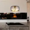 Pearl Hanglamp d:35cm met smoke glas & kristallen - Modern - Globo