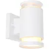 GLOBO Applique D'extérieur Double En Inox - H. 16,5 Cm - Blanc