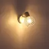 Globo - Applique murale en métal luminaire spot en bois design d'éclai...