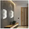 GLOBO LIGHTING Applique applique murale lampe de salon lampe de couloir lampe de chambre, 2 ampoules, plaque de verre chrome clair opale, led 5W 400Lm blanc chaud,