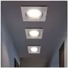 GLOBO LIGHTING Spot encastrable led spot de plafond carré plafonnier luminaire de couloir spot encastrable orientable, aluminium nickel mat, 5W 330lm blanc chaud,