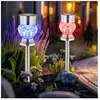 Globo - Lampe d'extérieur lampe solaire décoration de jardin rgb crist...