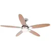 Globo Ventilateur de plafond avec éclairage été hiver ventilateur de plafond avec tirette, pales réversibles marron graphite 3 niveaux de vitesse, 1x E14,
