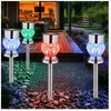 Globo - Lampe d'extérieur lampe solaire décoration de jardin rgb crist...