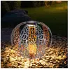 Globo - Boule solaire pour extérieur boule dorée Lampe solaire de jard...