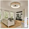 Globo Ventilateur de plafond avec éclairage plafonnier télécommandé à intensité variable lampe en bois pour chambre à coucher, avant/arrière, 3 niveaux de