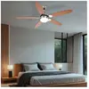 Globo Ventilateur de plafond avec éclairage Ventilateur de plafond avec interrupteur à tirette, été hiver, pales réversibles marron graphite 3 niveaux de
