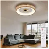 Globo - Ventilateur de plafond plafonnier lampe en bois télécommande a...