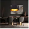 Globo Suspension lampe suspendue table à manger noire lampe de salon r...