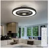 Globo Ventilateur de plafond plafonnier lampe de salon lampe de chambre à coucher, métal plastique noir, télécommande dimmable rotation droite/gauche