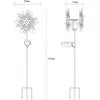 Globo - Lampe solaire d'extérieur led éolienne gris argenté lampe de j...