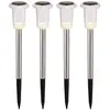 Lot de 4 lampes solaires LED pour chemin d'extérieur, éclairage de jar...