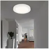 Globo Plafonnier led lampe de couloir lampe de cuisine plafonnier blanc lampe de salon ronde, 24W 2100lm blanc chaud, DxH 24,5 x 3,5 cm