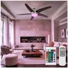 Globo Ventilateur de plafond plafonnier lampe de salon ventilateur de chambre lampe de chambre avec télécommande, métal verre mdf marron argent, dimmable,